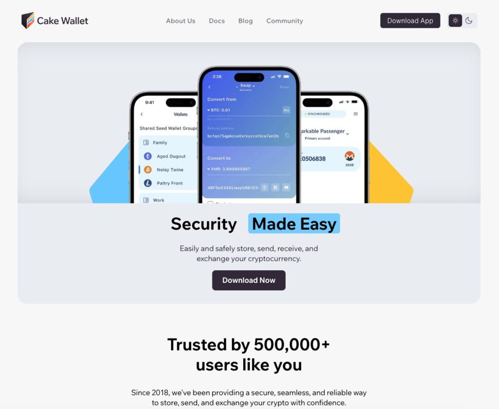 Cake Wallet – открытый кошелёк с упором на приватность (Monero)